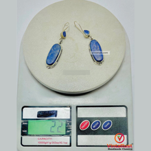 Load image into Gallery viewer, Lapis Lazuli Long Dangle Statement Earrings