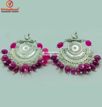 Load image into Gallery viewer, Indian Oxidized Big Earrings With Beads