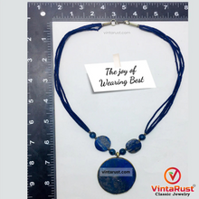 Load image into Gallery viewer, Lapis Lazuli Big Stone Pendant Necklace