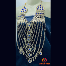 Load image into Gallery viewer, Silver Multilayers Long Bib Necklace