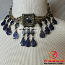 Load image into Gallery viewer, Vintage Genuine Lapis Lazuli Boho Style Necklace