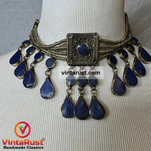 Load image into Gallery viewer, Vintage Genuine Lapis Lazuli Boho Style Necklace