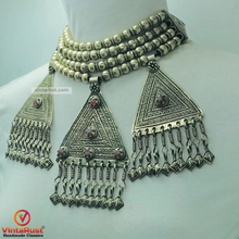 Load image into Gallery viewer, Silver Metal Beaded Chain Layered Necklace