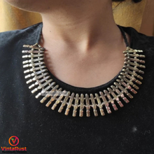 Load image into Gallery viewer, Tribal Antique Metal Statement Choker Necklace