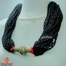 Load image into Gallery viewer, Tribal Black Beaded Layered Necklace