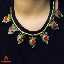 Load image into Gallery viewer, Vintage Statement Collar Choker Stones Necklace