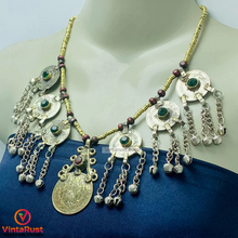 Load image into Gallery viewer, Vintage Turkmen Coin Pendant Necklace