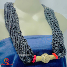 Load image into Gallery viewer, Tribal Black Beaded Layered Necklace