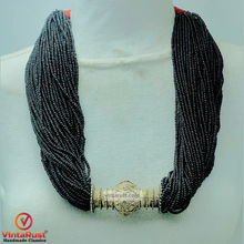 Load image into Gallery viewer, Unique Black Layered Beaded Tribal Necklace