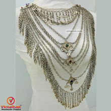 Load image into Gallery viewer, Multilayers Vintage Silver Kuchi Necklace