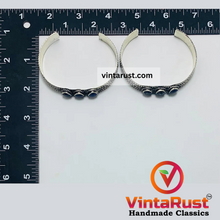 Load image into Gallery viewer, Tibetan Antiqued Lapis Lazuli Tiger Eye Cuff Bracelet