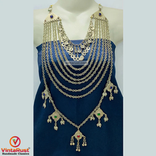 Load image into Gallery viewer, Handmade Layered Vintage Kuchi Necklace