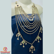 Load image into Gallery viewer, Handmade Layered Vintage Kuchi Necklace