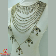 Load image into Gallery viewer, Handmade Layered Vintage Kuchi Necklace