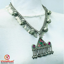 Load image into Gallery viewer, Tribal Long Pendant Necklace With Bells