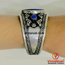 Load image into Gallery viewer, Vintage Mid Century Natural Lapis Lazuli Bracelet