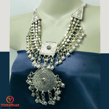 Load image into Gallery viewer, Antique Tribal Ethnic Silver Kuchi Necklace