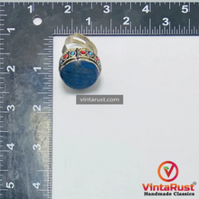 Load image into Gallery viewer, Lapis Stone Handmade Kuchi Ring
