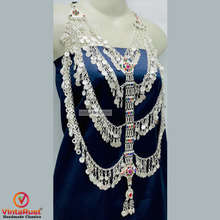 Load image into Gallery viewer, Vintage Silver Multilayers Massive Bib Necklace