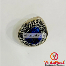 Load image into Gallery viewer, Handmade Lapis Lazuli Water Drop Stone Ring