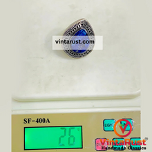 Load image into Gallery viewer, Handmade Lapis Lazuli Water Drop Stone Ring