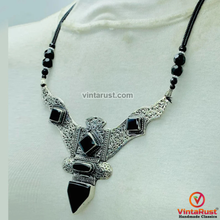 Load image into Gallery viewer, Antique Black Nepalese Triangular Pendant Necklace