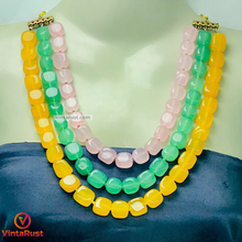 Load image into Gallery viewer, Multicolor Layered Stone Beaded Necklace