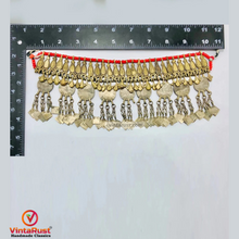 Load image into Gallery viewer, Rustic Choker Necklace with Golden Metal Motifs and Vintage Coins