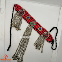 Load image into Gallery viewer, Beaded Choker Necklace With Long Dangling Bells