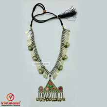 Load image into Gallery viewer, Tribal Long Pendant Necklace With Bells