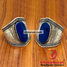 Load image into Gallery viewer, Tribal Lapis Lazuli Adjustable Bracelet