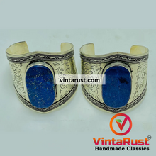 Load image into Gallery viewer, Tribal Lapis Lazuli Adjustable Bracelet