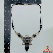 Load image into Gallery viewer, Antique Black Nepalese Triangular Pendant Necklace