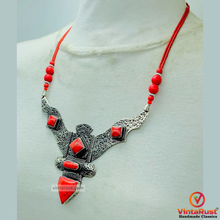 Load image into Gallery viewer, Red Tibetan Coral Gemstone Handmade Necklace