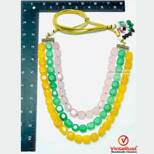 Load image into Gallery viewer, Multicolor Layered Stone Beaded Necklace