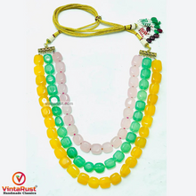 Load image into Gallery viewer, Multicolor Layered Stone Beaded Necklace