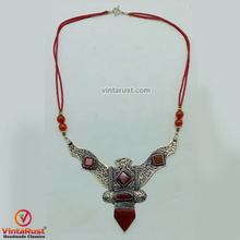 Load image into Gallery viewer, Nepalese Necklace With Triangular Patterned Pendant