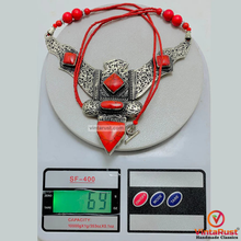 Load image into Gallery viewer, Red Tibetan Coral Gemstone Handmade Necklace