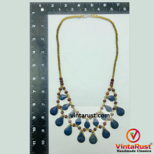 Load image into Gallery viewer, Tribal Lapis Lazuli Stone Choker Necklace