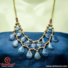 Load image into Gallery viewer, Tribal Lapis Lazuli Stone Choker Necklace