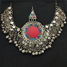 Load image into Gallery viewer, Tribal Vintage Headpiece Matha Patti and Earring Jewelry Set