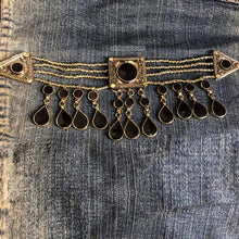 Load image into Gallery viewer, Black Tribal Stone Choker Necklace