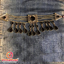 Load image into Gallery viewer, Black Tribal Stone Choker Necklace