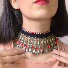 Load image into Gallery viewer, Afghani Tribal Choker Boho Necklace
