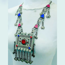 Load image into Gallery viewer, Amulet Style Pendant and Triangular Stone Necklace