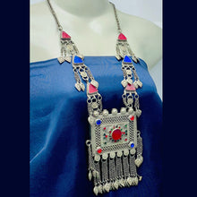 Load image into Gallery viewer, Amulet Style Pendant and Triangular Stone Necklace