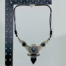 Load image into Gallery viewer, Antique Black Nepalese Triangular Pendant Necklace