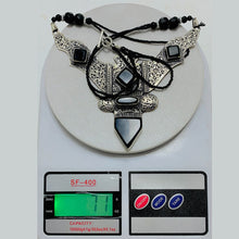 Load image into Gallery viewer, Antique Black Nepalese Triangular Pendant Necklace