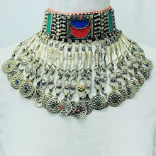 Load image into Gallery viewer, Antique Choker Necklace With Fish Motifs and Coins