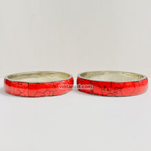 Load image into Gallery viewer, Antique Coral Stone Statement Bracelet